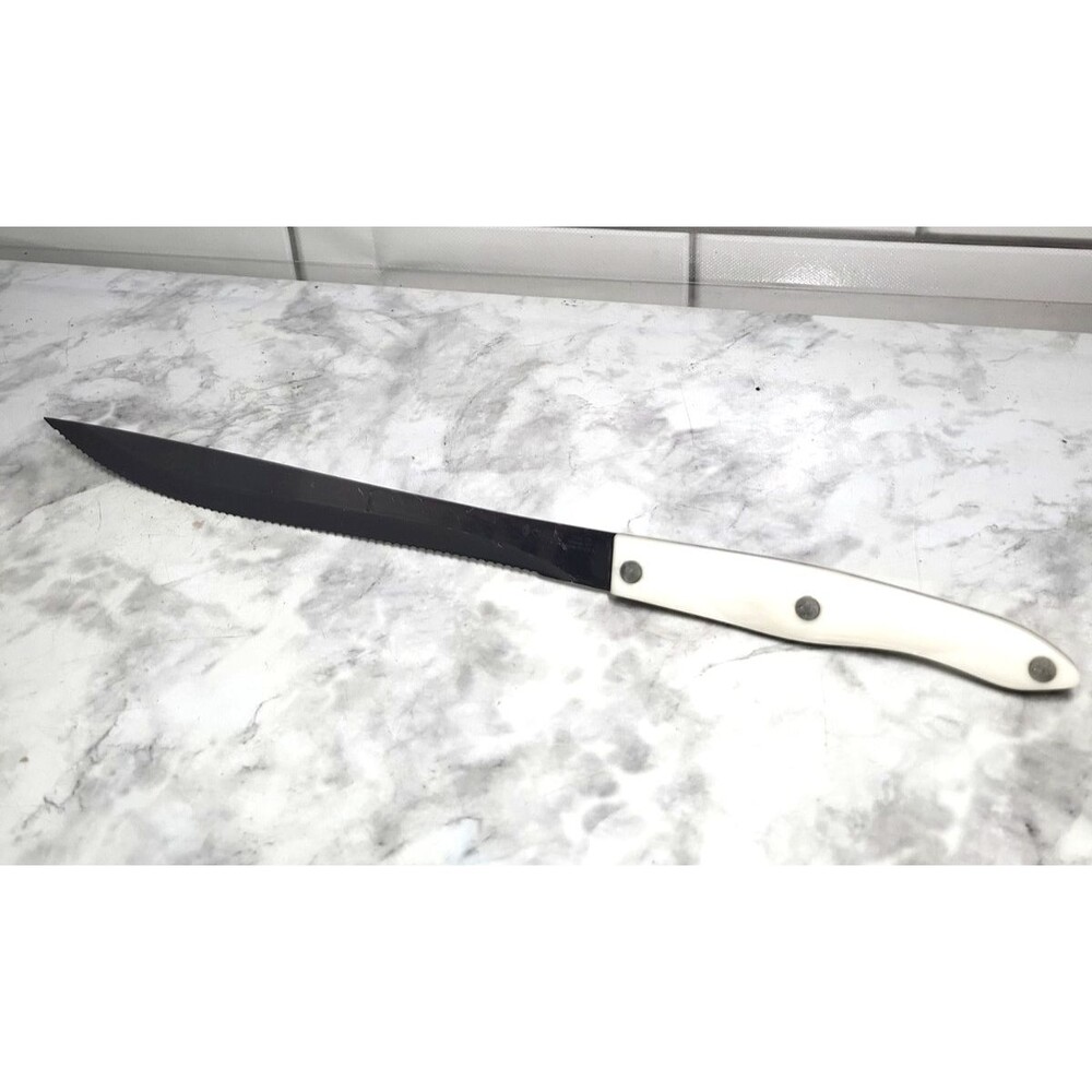 CUTCO #1723 KB Serrated Carver Knife Carving Classic Marbled Pearl Handle 9"